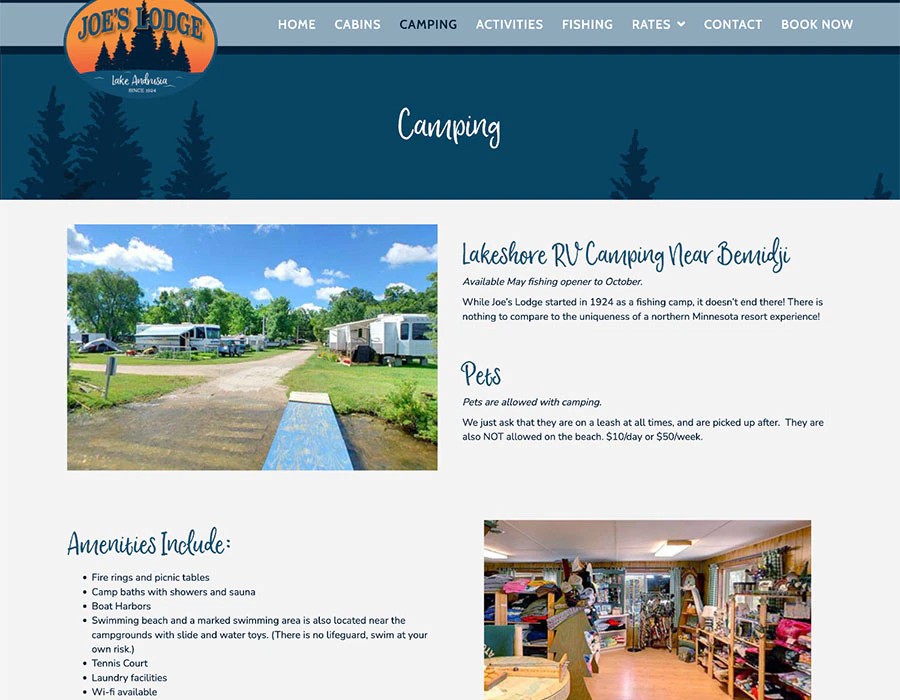 Camping Resort Website Refresh