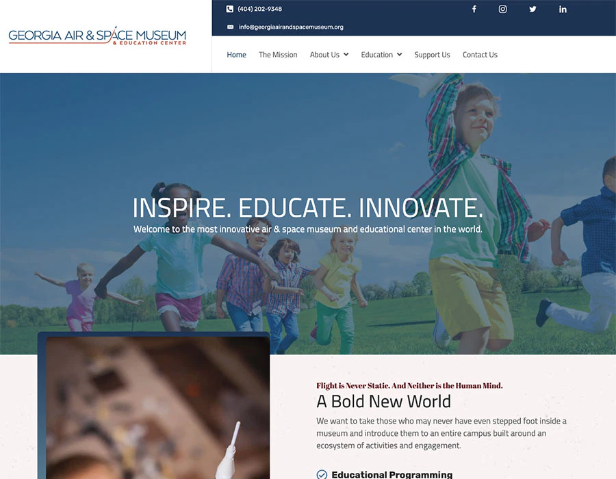 Air Space Museum Website Design