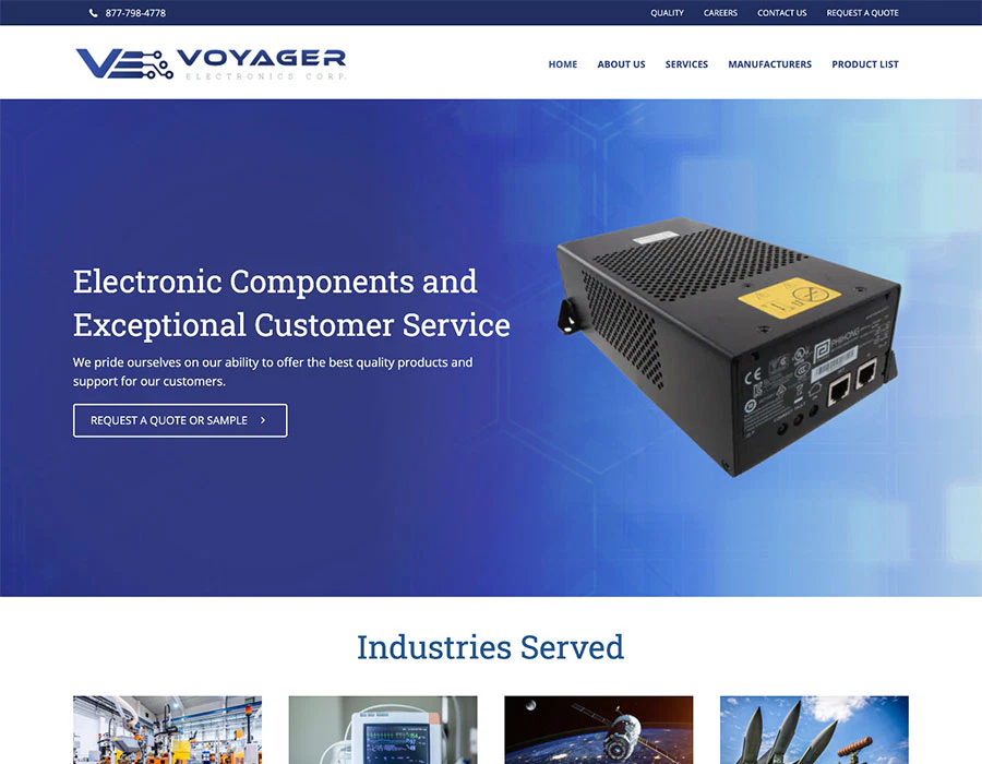 Electronics manufacturer website refresh