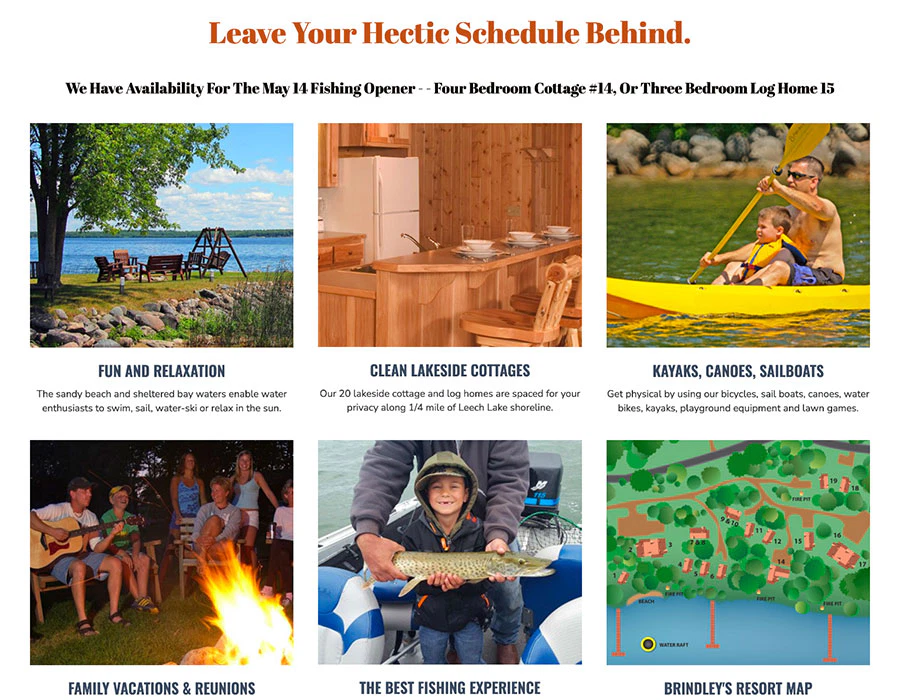 Resort website development