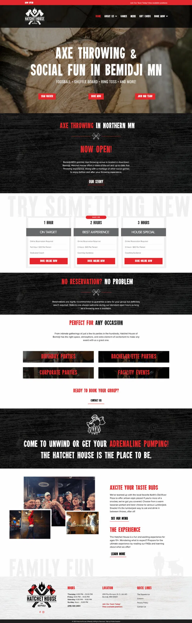 Hatchet House Website