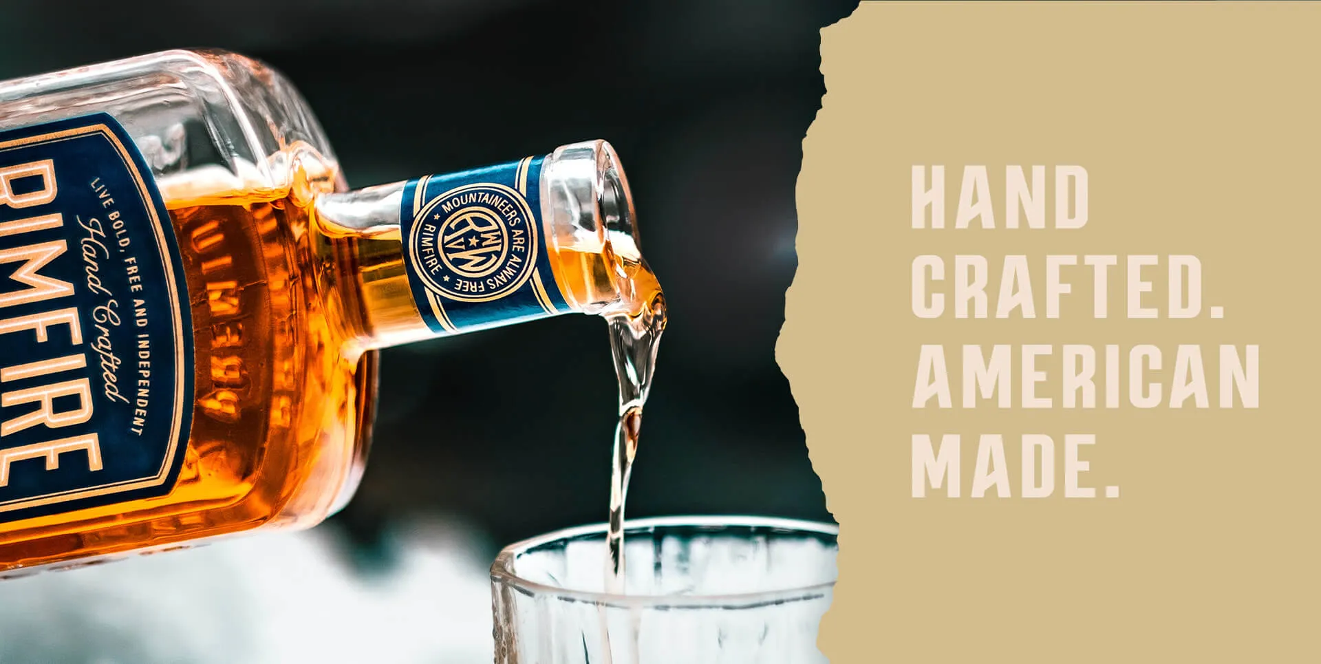 Custom imagery mountain whiskey