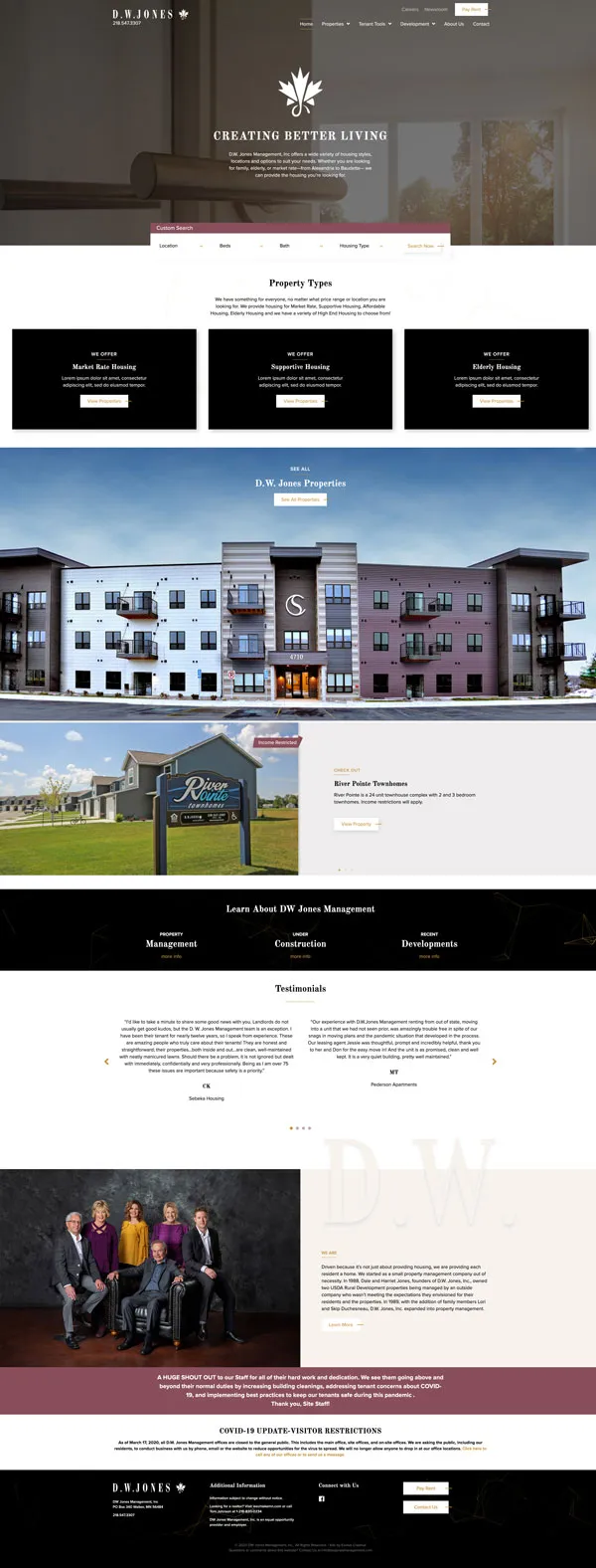 Property Management Website Development