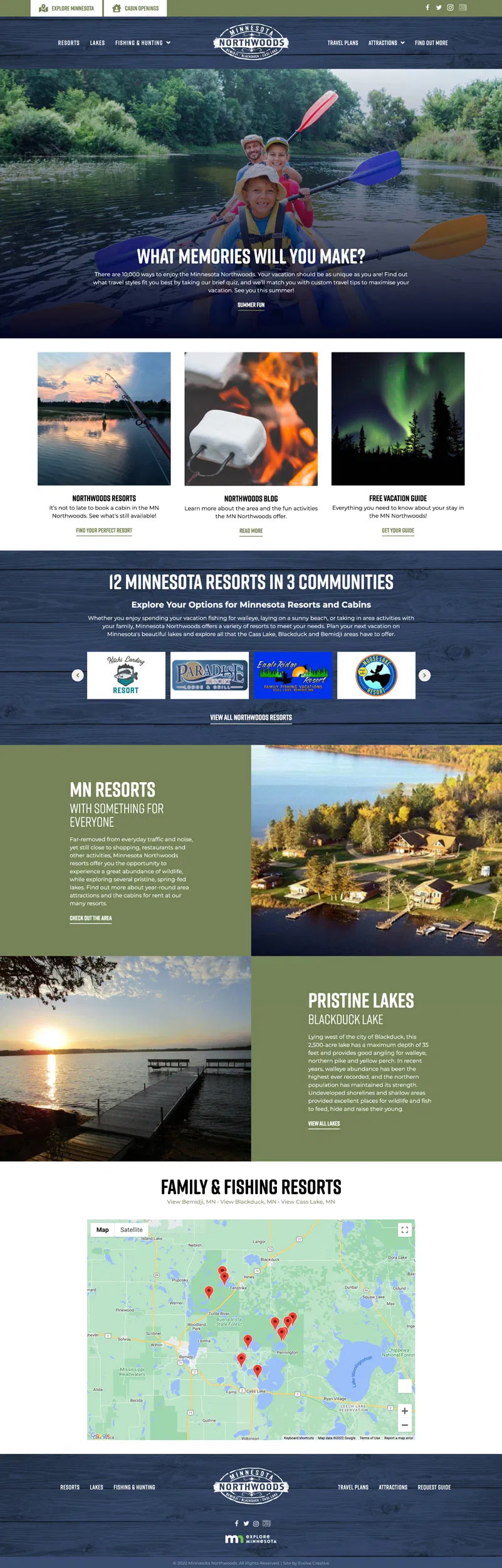Northwoods Tourism Website