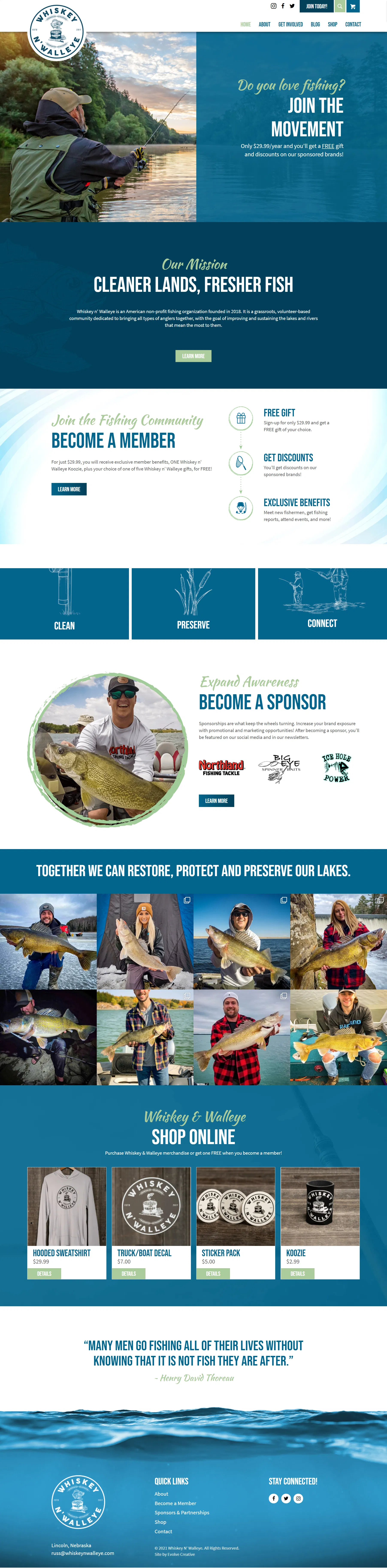 Whiskey N Walleye Website Design