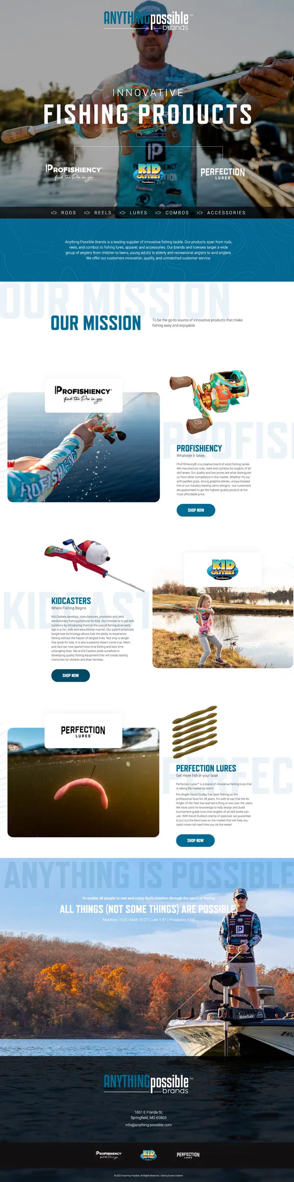 Anything Possible Brands landing page