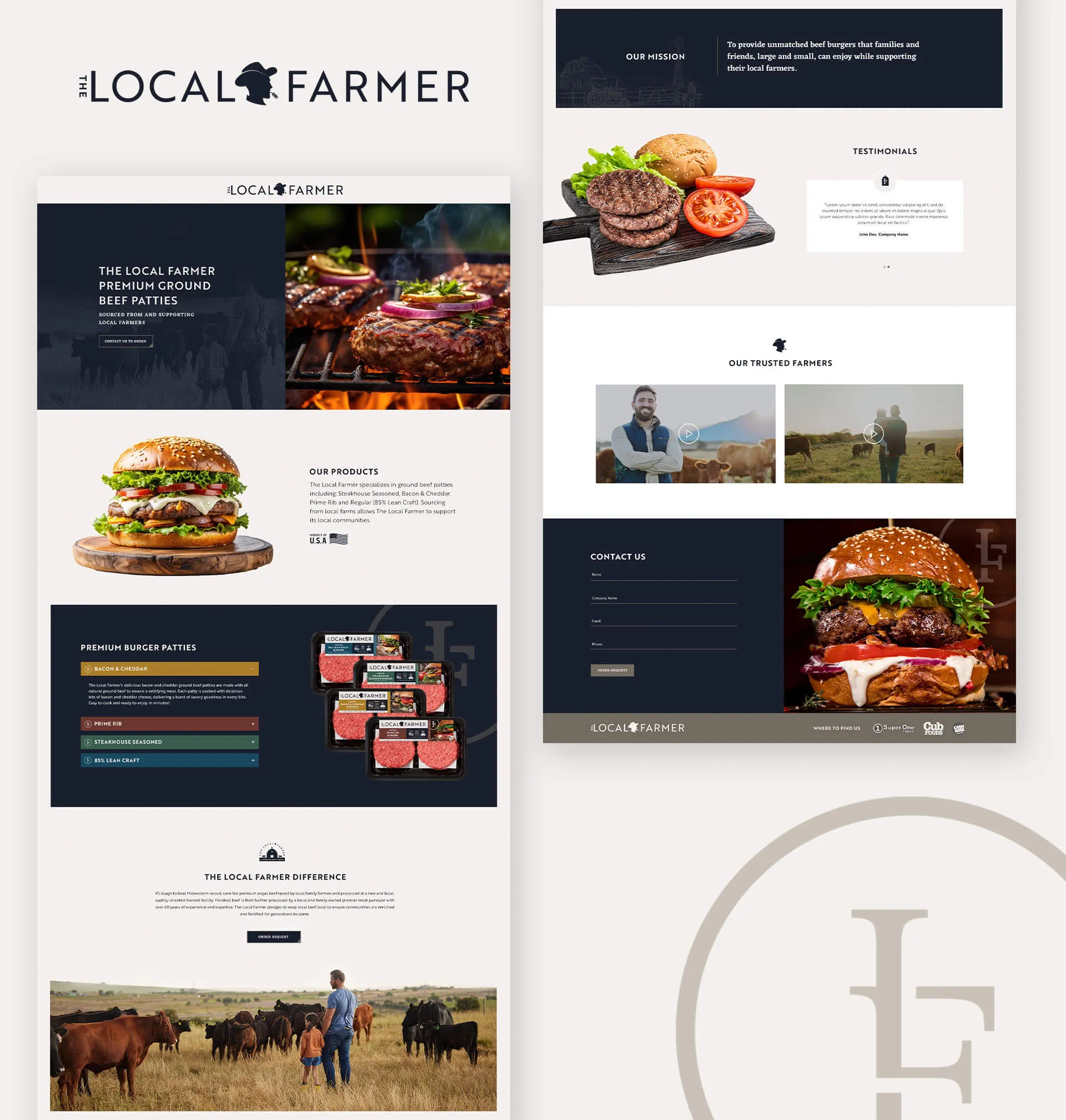 Landing Page Design For Meat Company